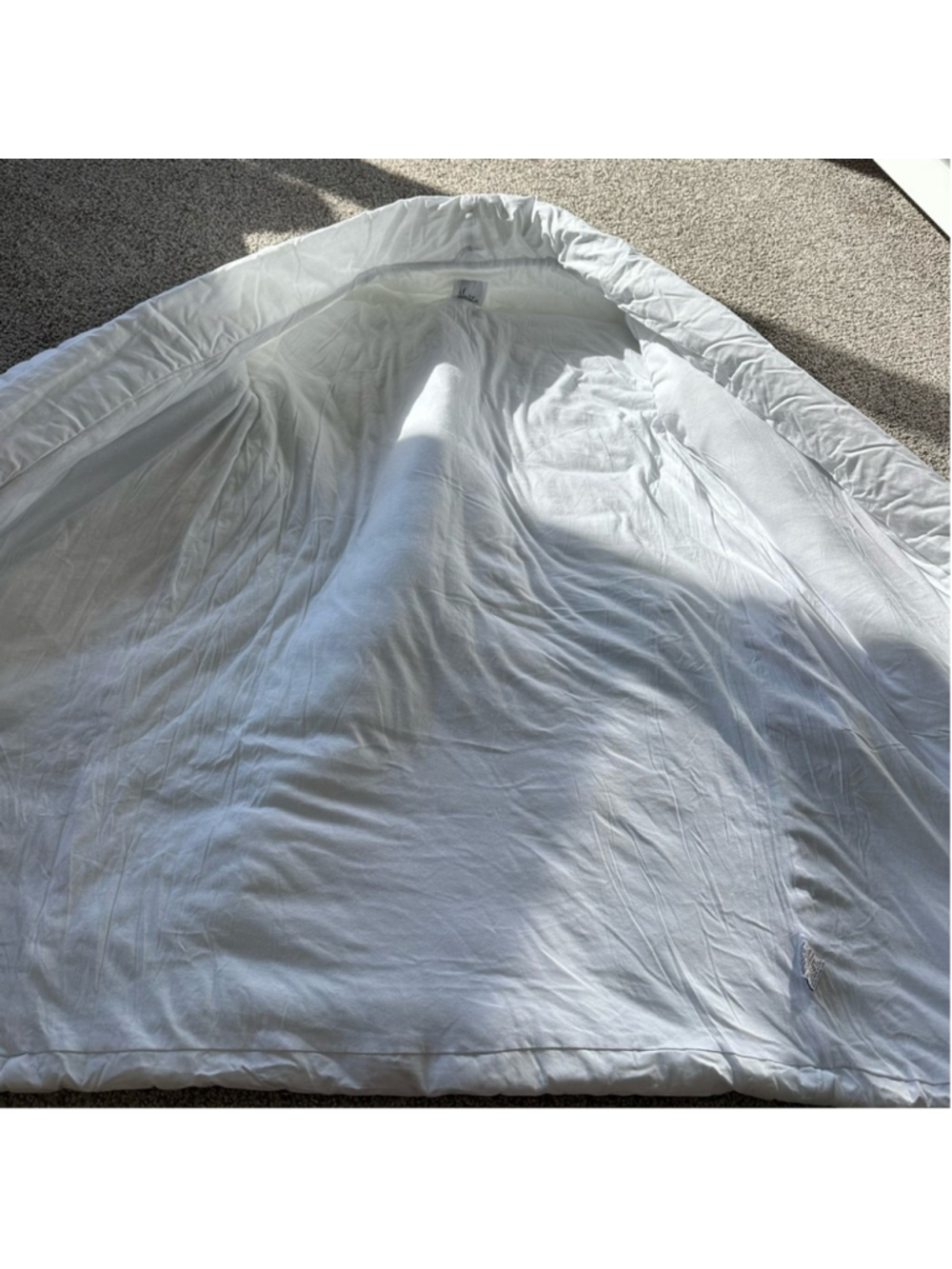 If Only Home Duvet Robe White Quilted Robe One Size Pockets - Picture 13 of 13